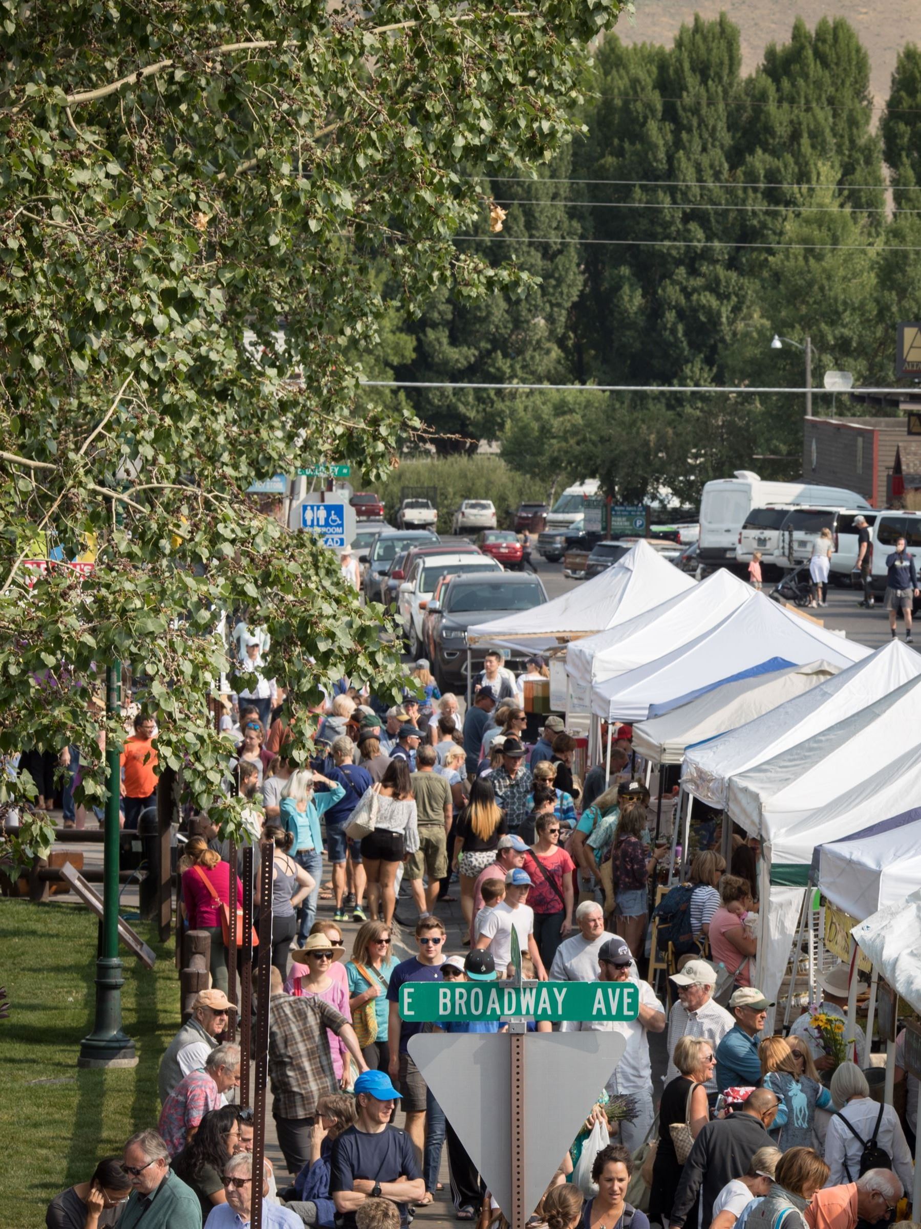 Farmers Market above with Broadway