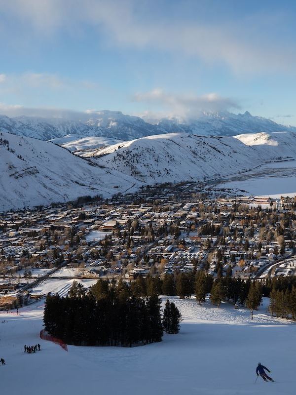 Skiing Snow King and Town