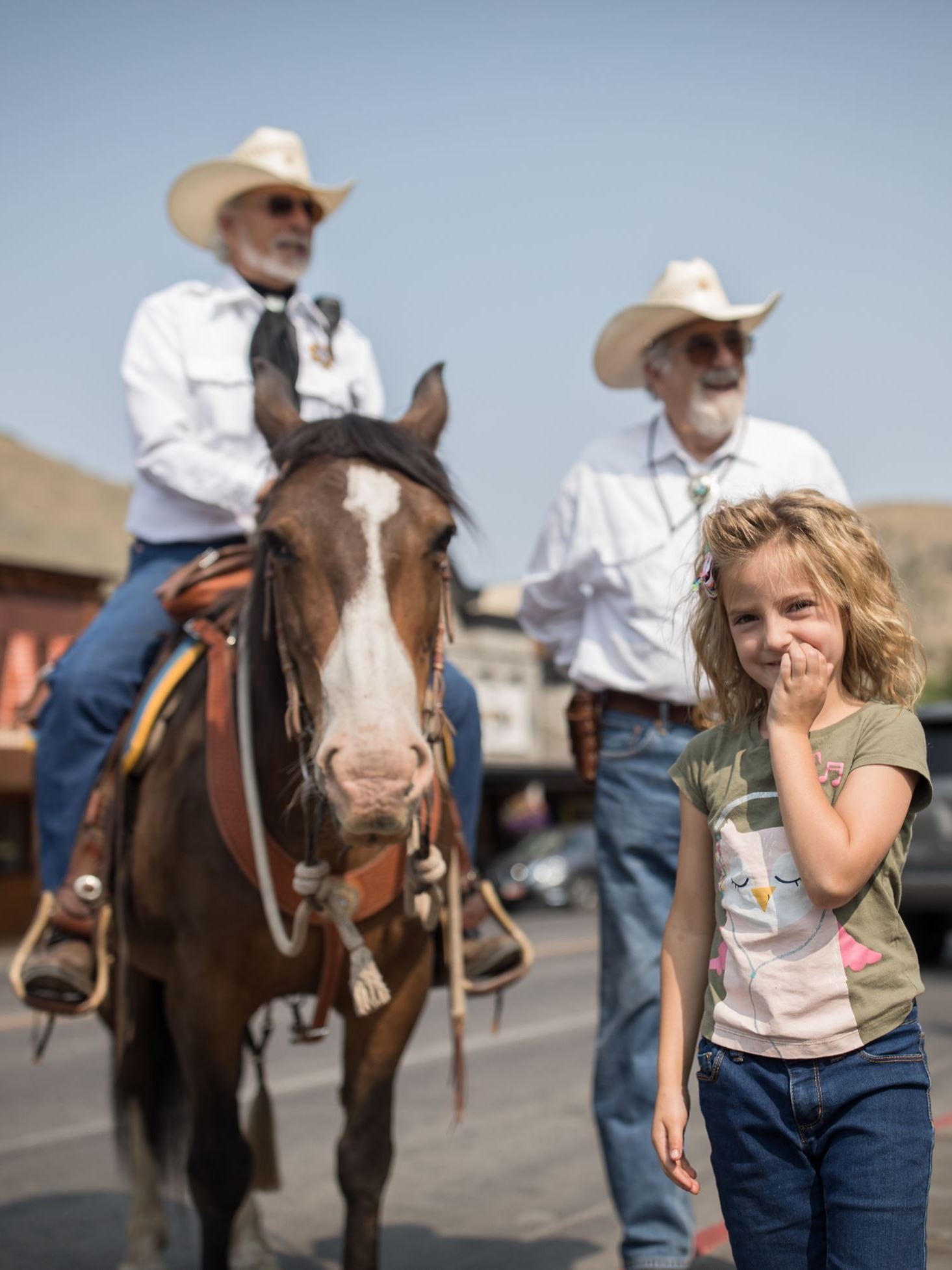 citizens Mounted with small girl
